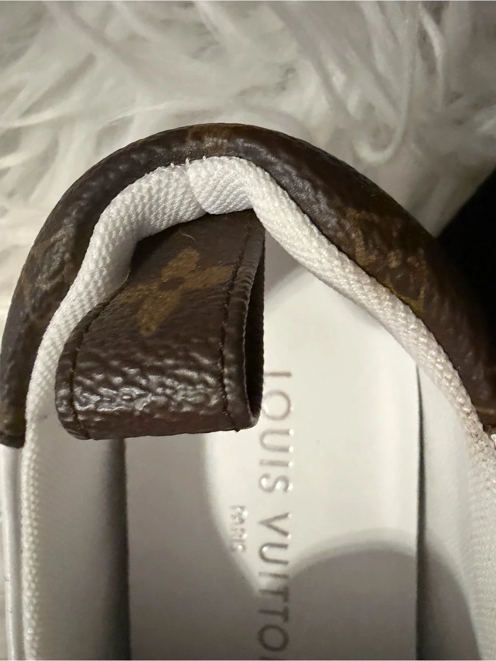Monogram Calfskin Womens LV Sneakerina White size 37